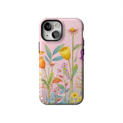 Pink-Meadow-iphone-case-iPhone 13 Mini-1
