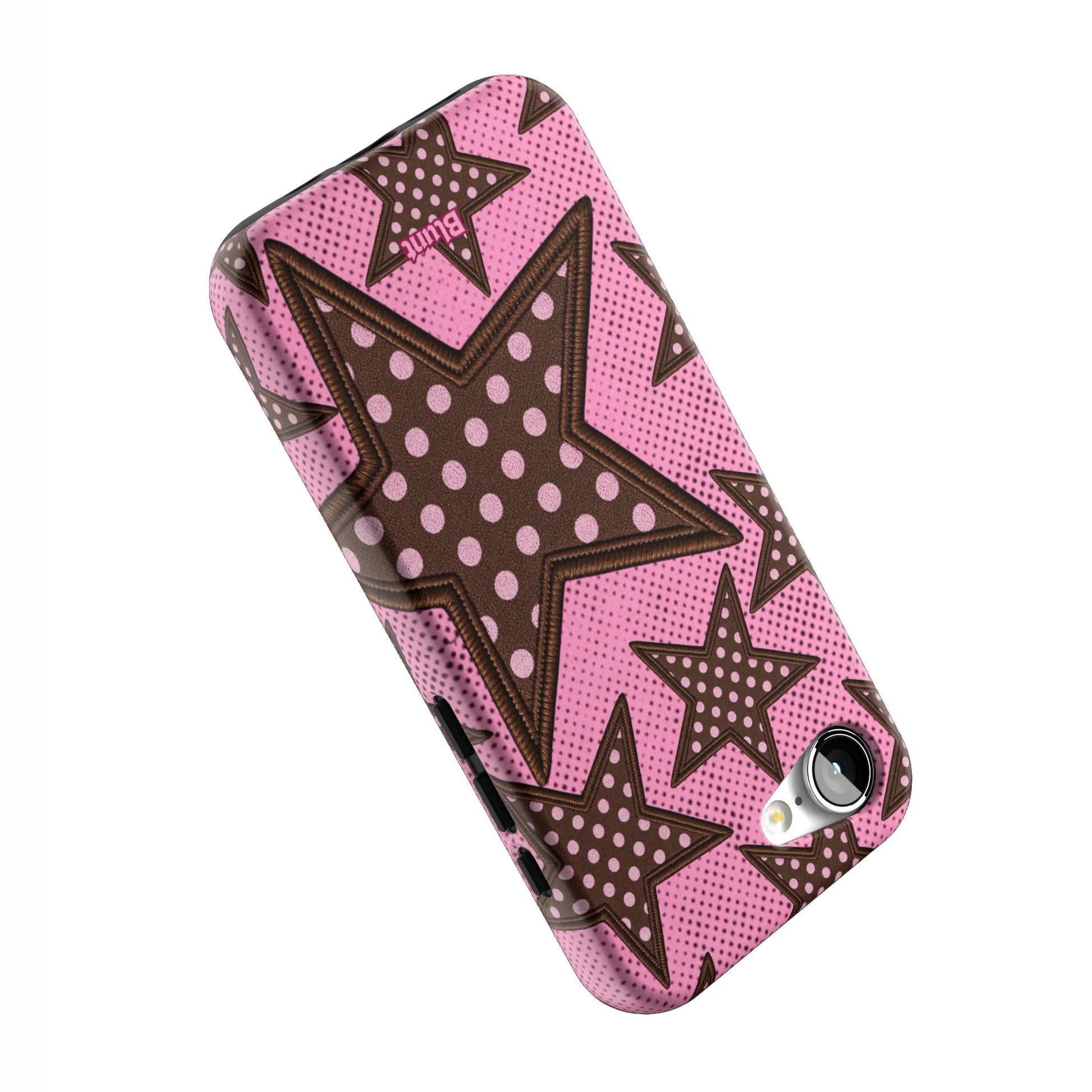 Pink-Polka-Star-iphone-case-iPhone 17 E-4