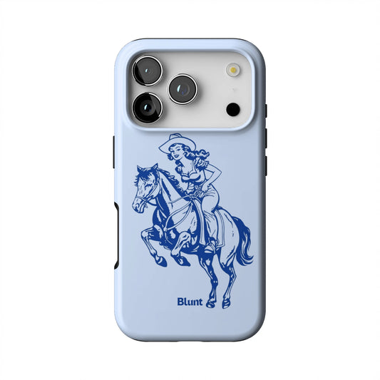 Blue-Lasso-Lady-iphone-case-iPhone 17 Pro-1