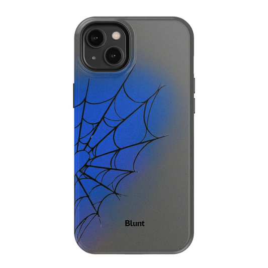 Grey Blue Web iPhone Case