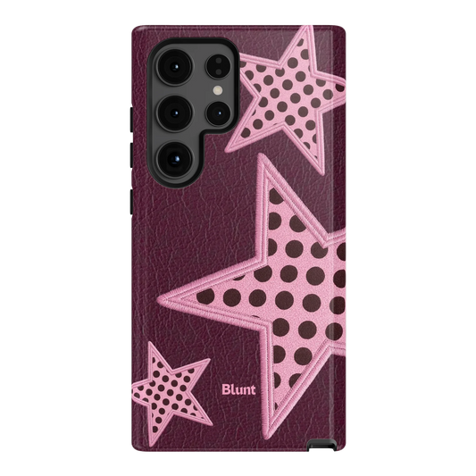 Plum Polka Star Samsung Case