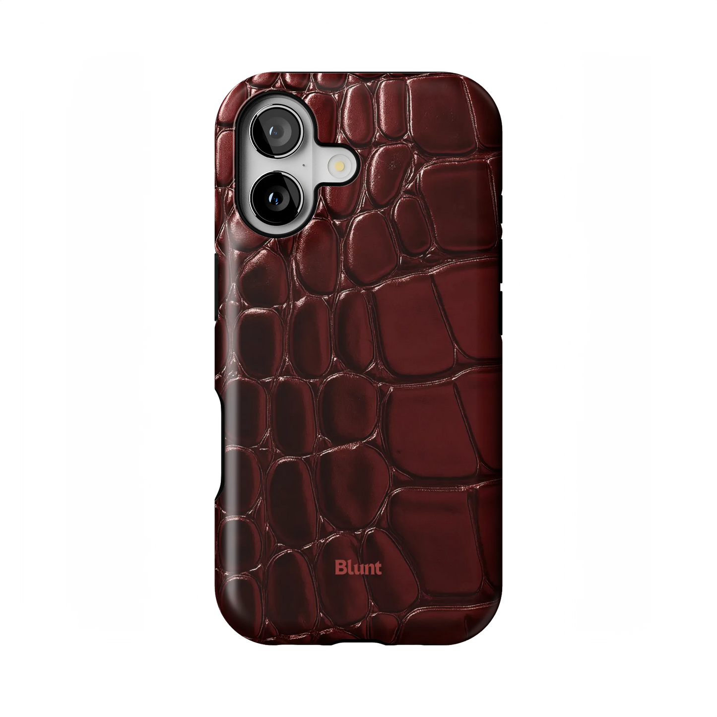 Oxblood Croc iPhone Case