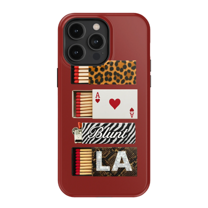 Burgundy Match iPhone Case