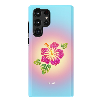 Hibiscus-Glow-samsung-case-Galaxy S22 Ultra-1