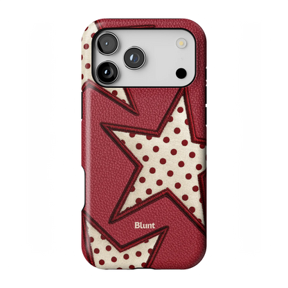Cherry Polka Star iPhone Case