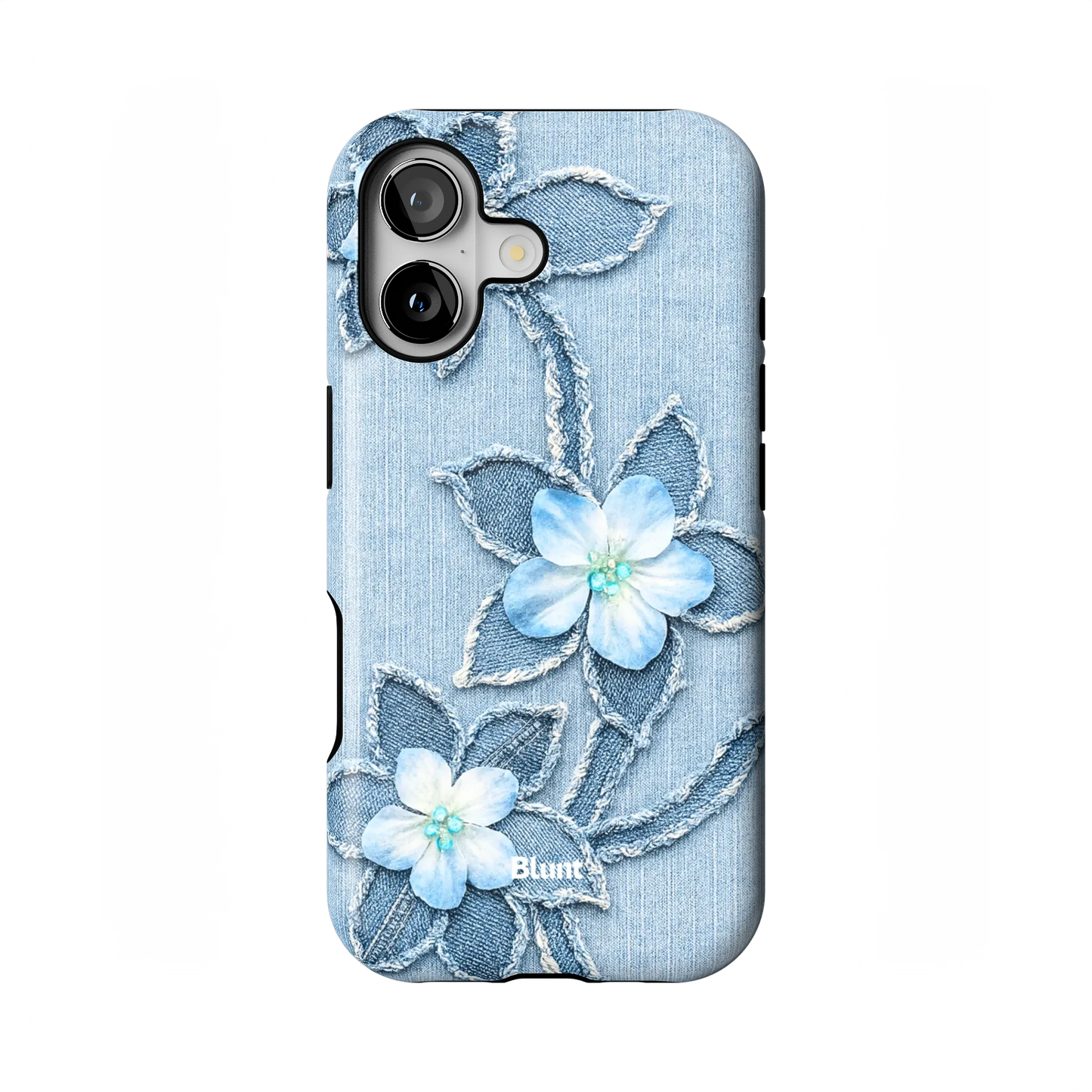 Denim Blue Bloom iPhone Case