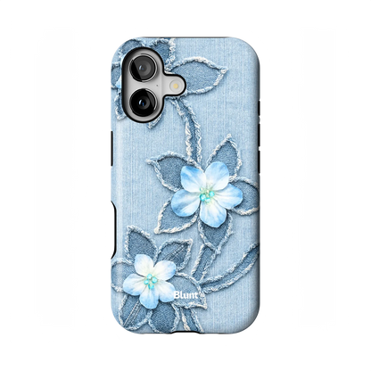 Denim Blue Bloom iPhone Case