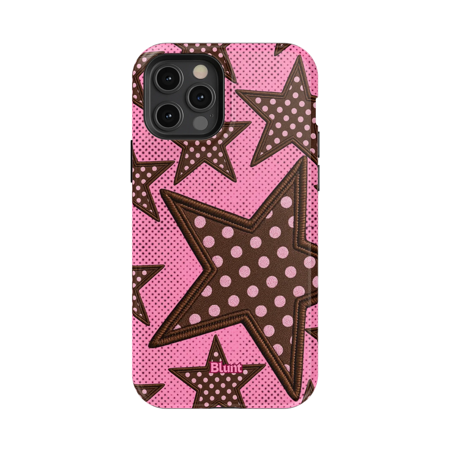Pink Polka Star iPhone Case