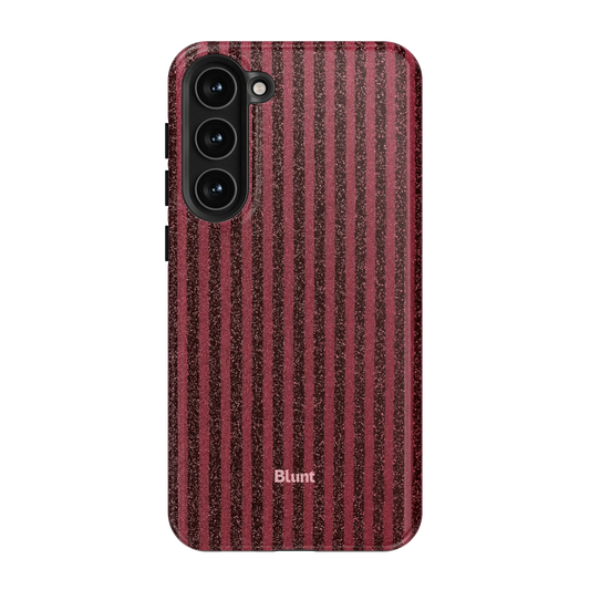 Red Sparkle Stripe Samsung Case