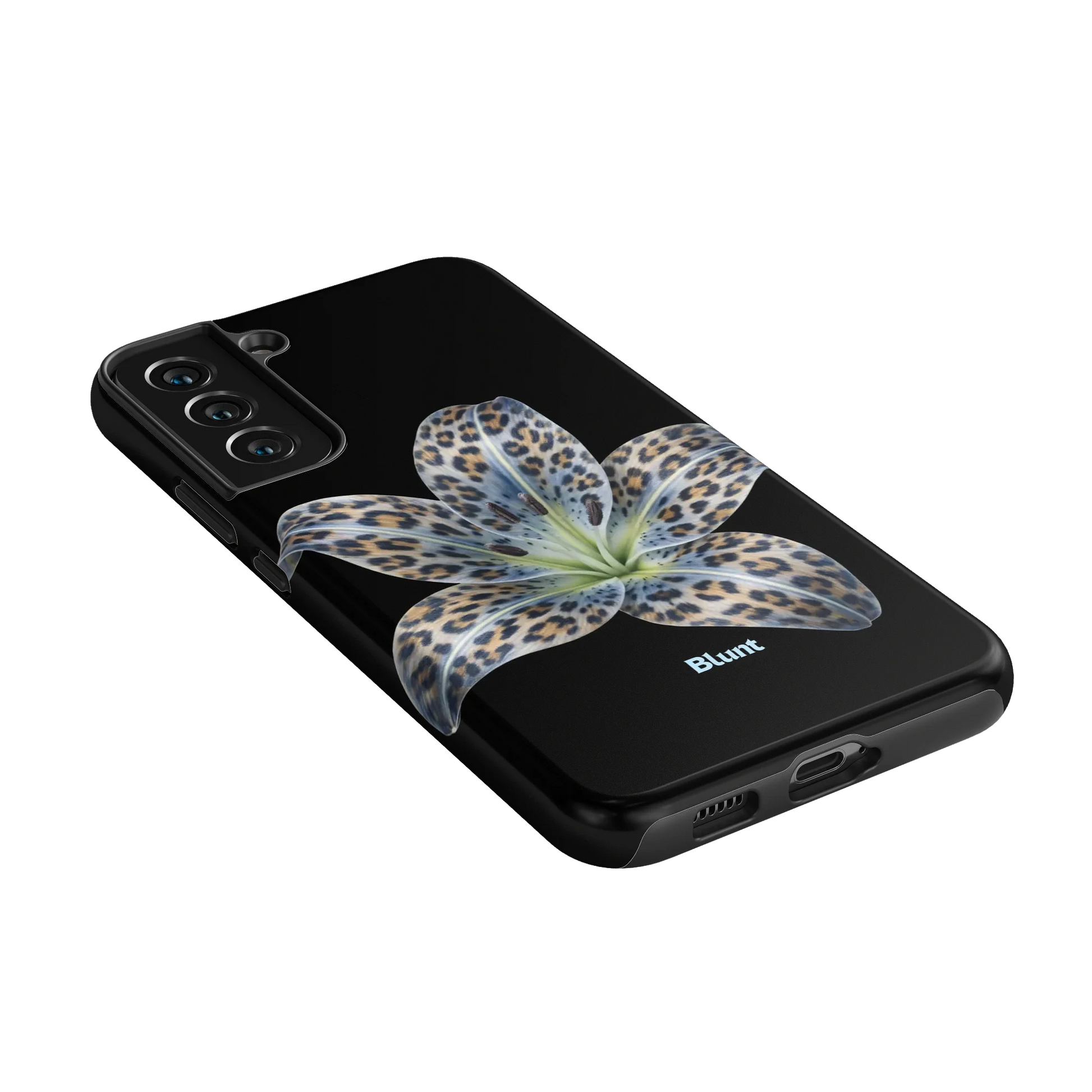 Blue-Leopard-Bloom-samsung-case-Galaxy S22 Plus-2