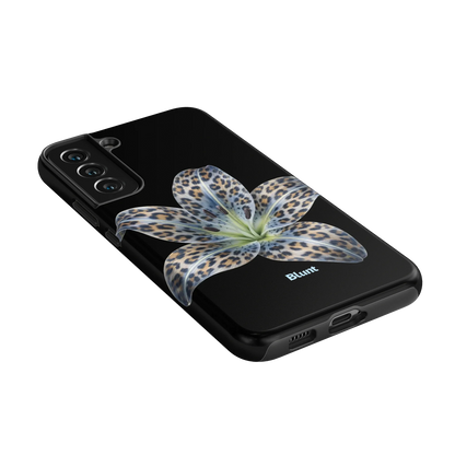 Blue-Leopard-Bloom-samsung-case-Galaxy S22 Plus-2