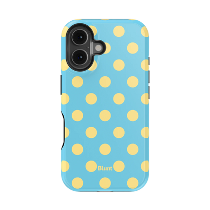 Blue Butter Polka iPhone Case