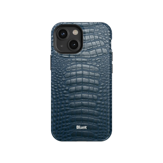 Navy Croc iPhone Case