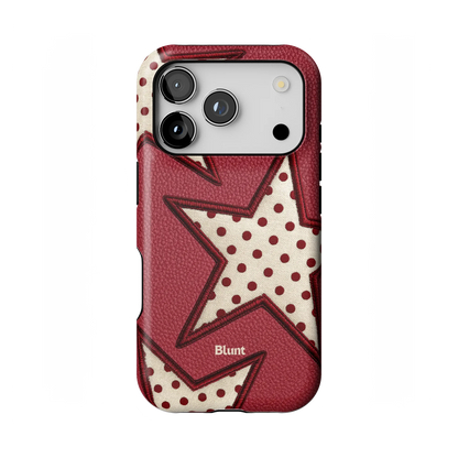 Cherry Polka Star iPhone Case