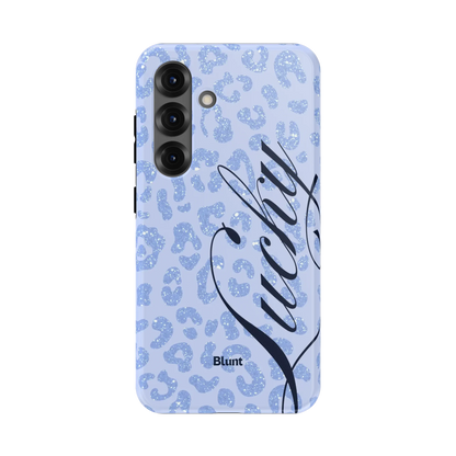 Blue Cheetah Lucky Samsung Case