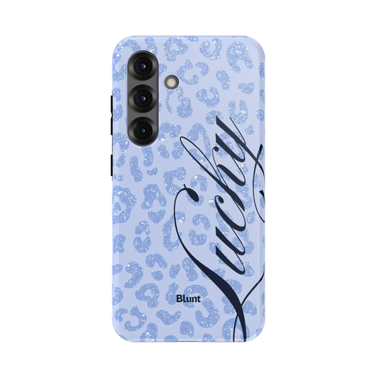 Blue Cheetah Lucky Samsung Case