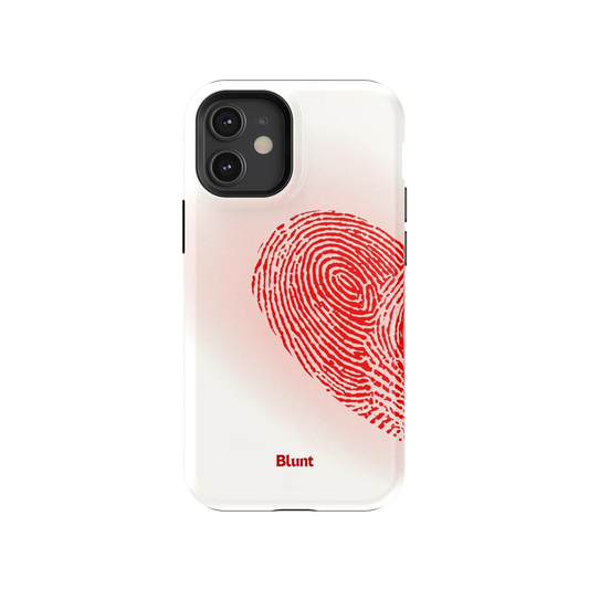 Heart Print White iPhone Case