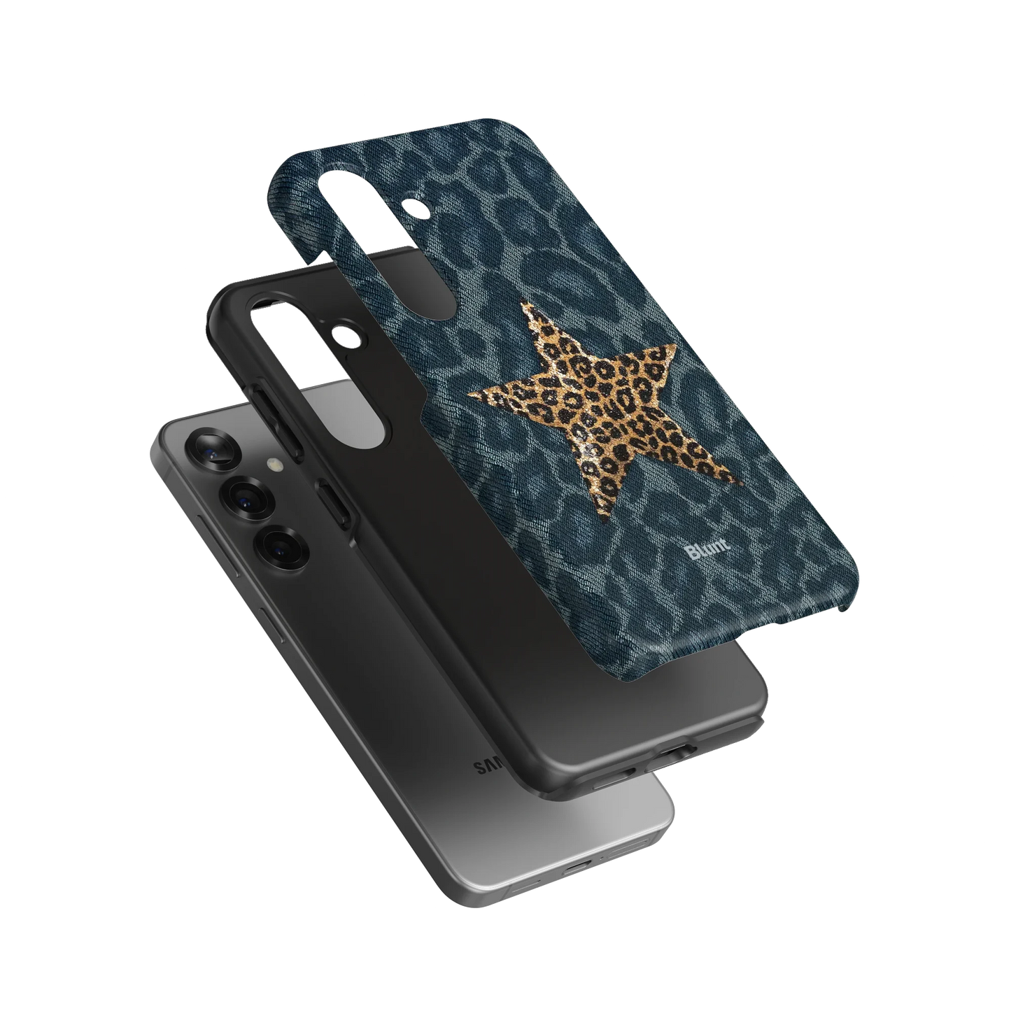 Denim Cheetah Samsung Case