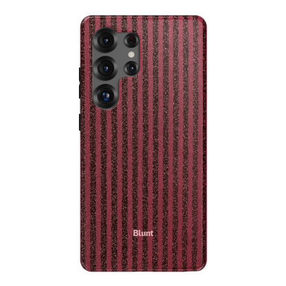 Red Sparkle Stripe Samsung Case