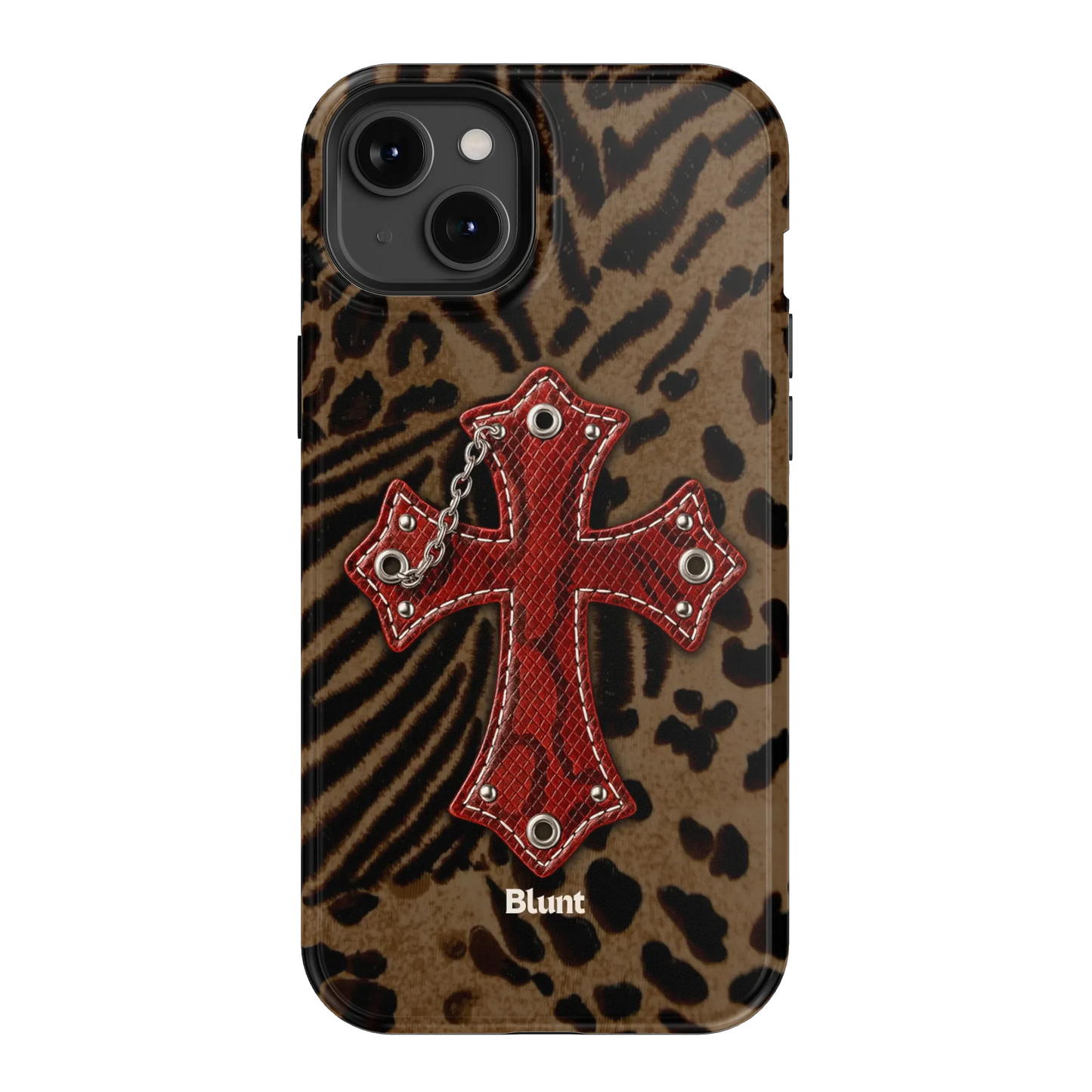 Leopard Red Cross iPhone Case