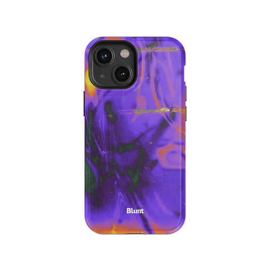 Violet Static iPhone Case