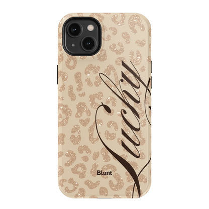 Cream Cheetah Lucky iPhone Case