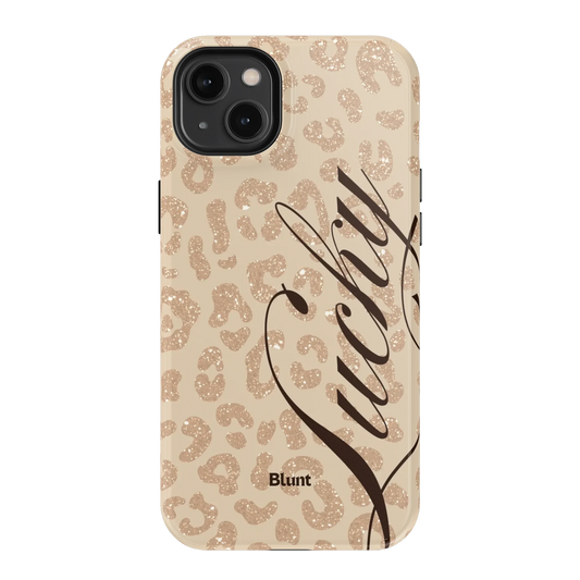Cream Cheetah Lucky iPhone Case
