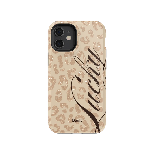 Cream Cheetah Lucky iPhone Case