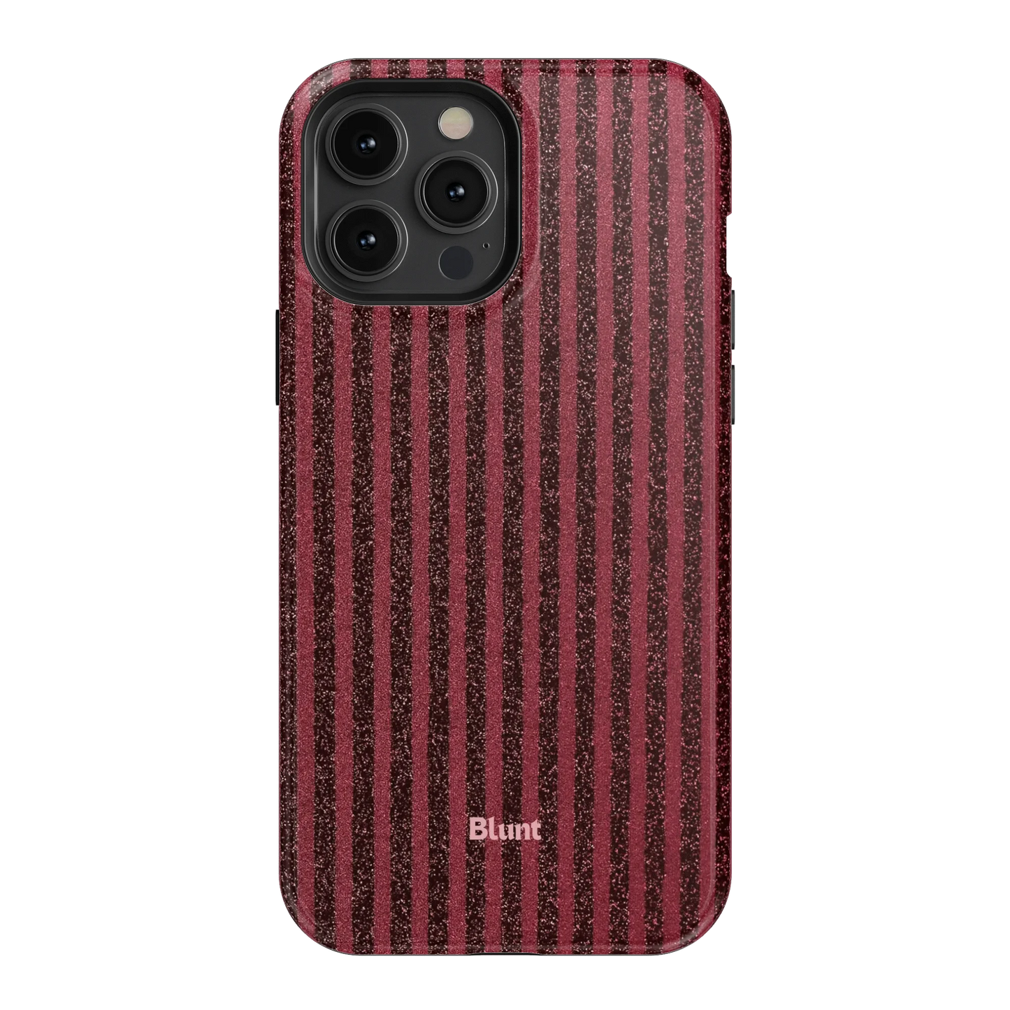 Red Sparkle Stripe iPhone Case