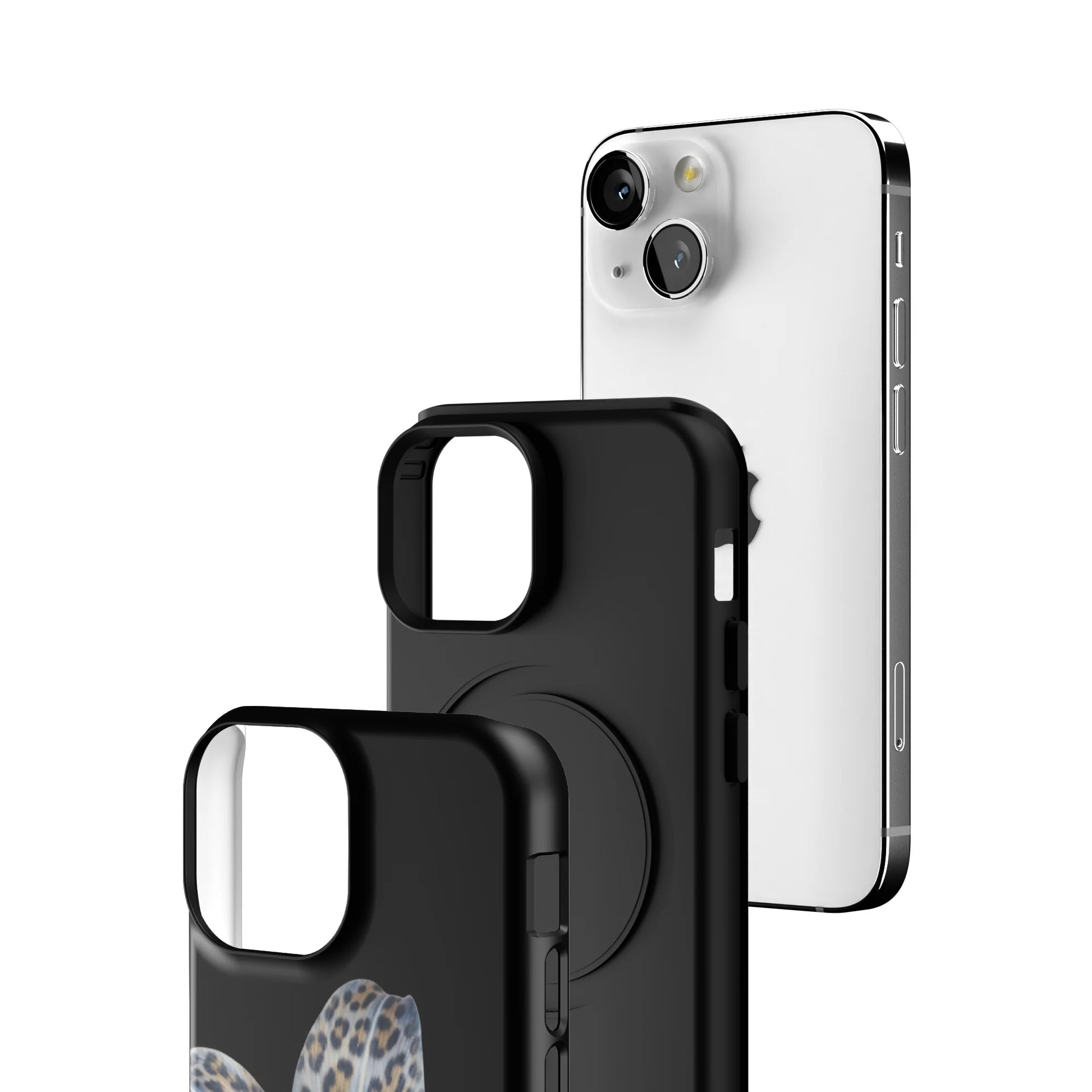 Blue-Leopard-Bloom-iphone-case-iPhone 13 Mini-3