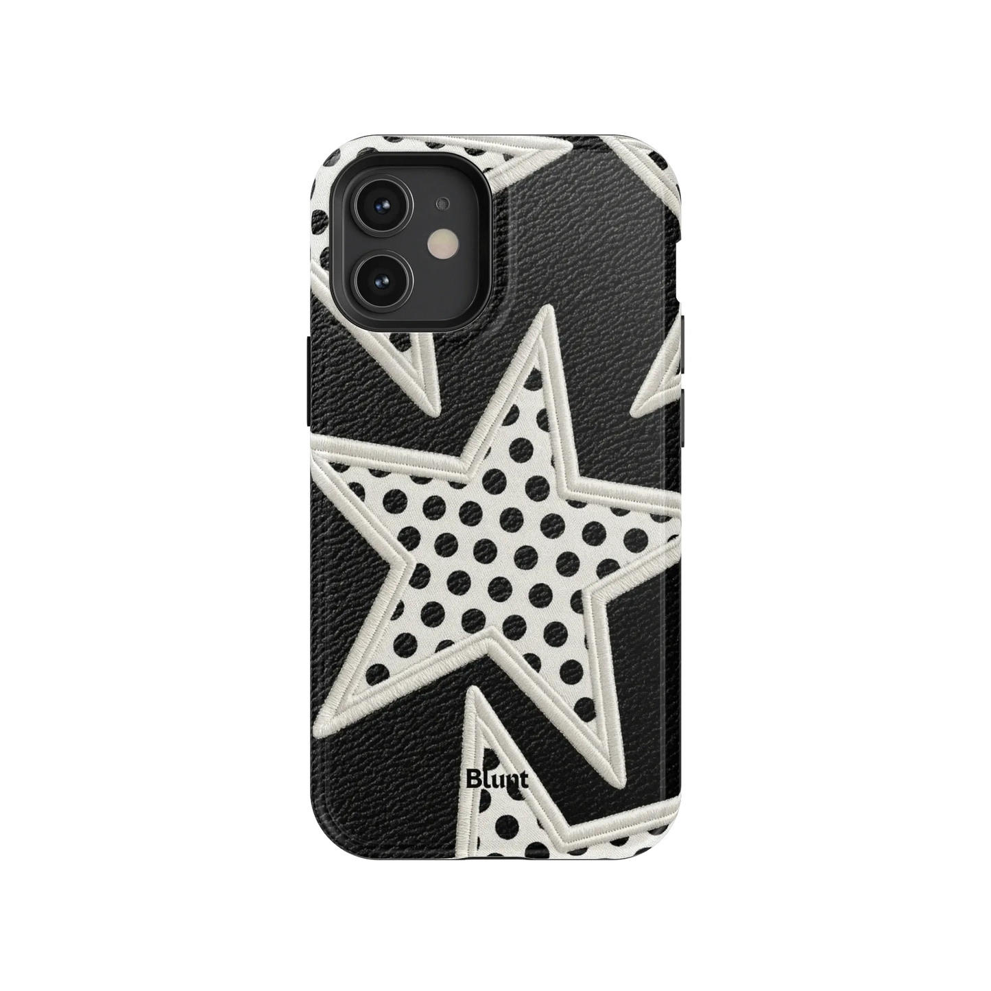 Noir Polka Star iPhone Case