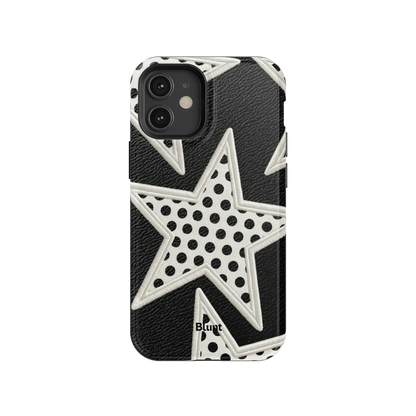 Noir Polka Star iPhone Case