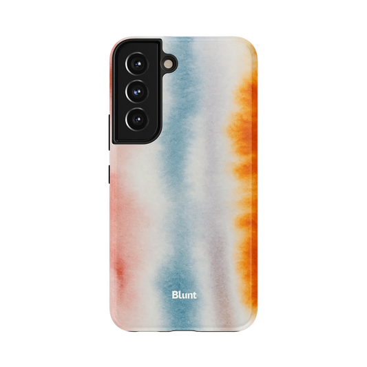Mellow Faint Samsung Case: soft auradrip patterns in pastel hues on a white ground