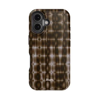 Brown Ripple iPhone Case