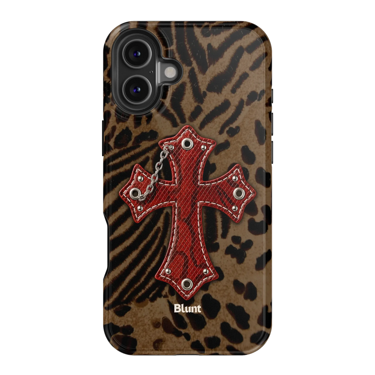 Leopard Red Cross iPhone Case