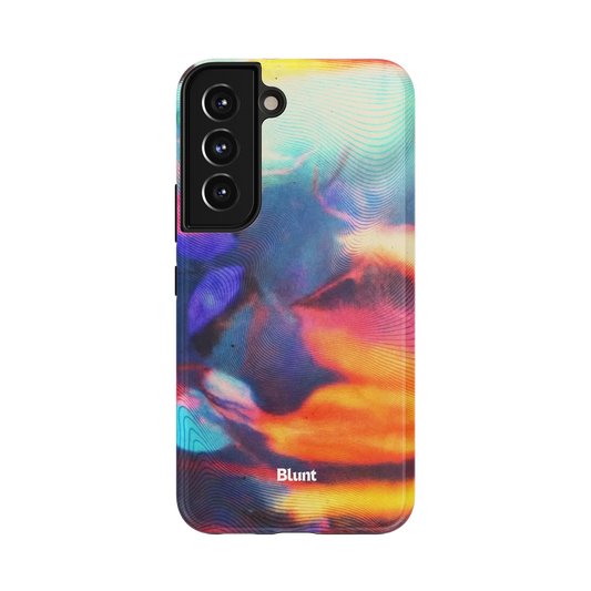 Auri Samsung Case: a dynamic auradrip design with bold blue and red tones