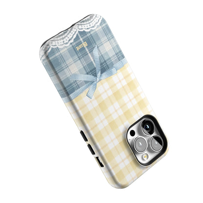 Blue-Lemonplaid-iphone-case-iPhone 13 Pro-4