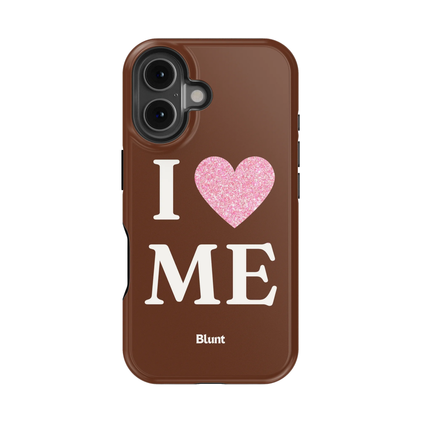 Brown I Love Me iPhone Case