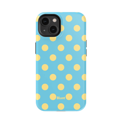 Blue Butter Polka iPhone Case