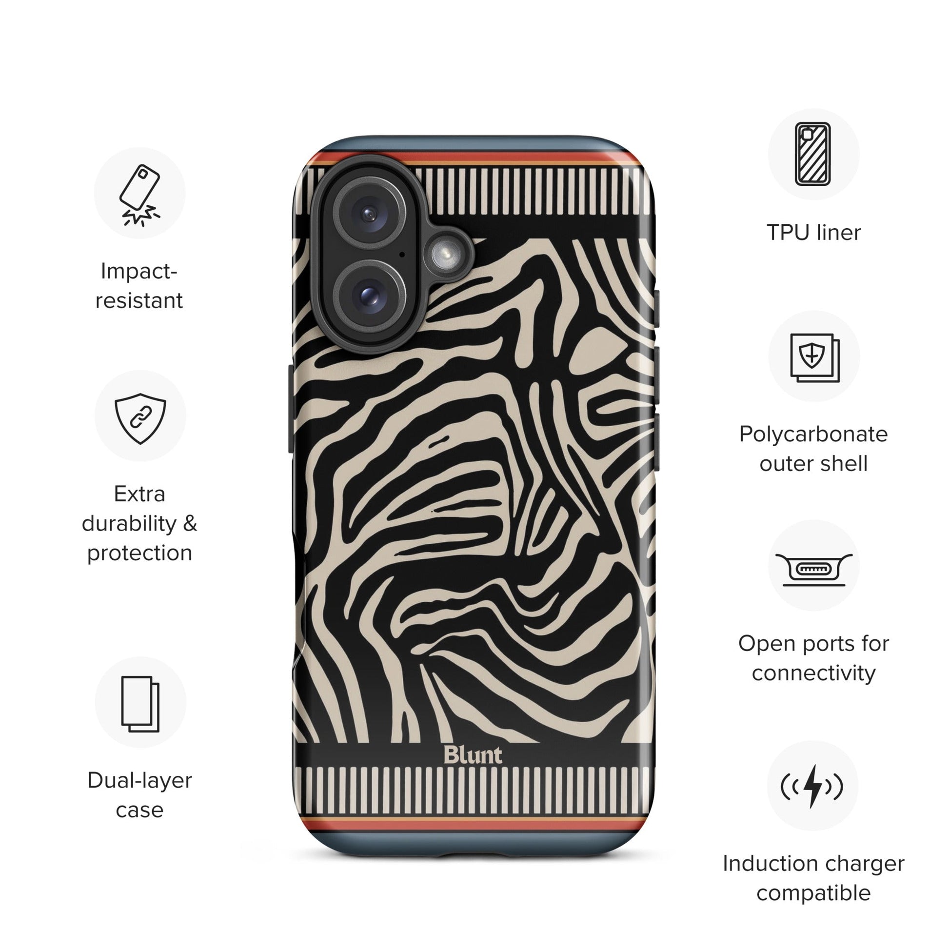 Zebra Rhythm iPhone Case - Blunt Cases
