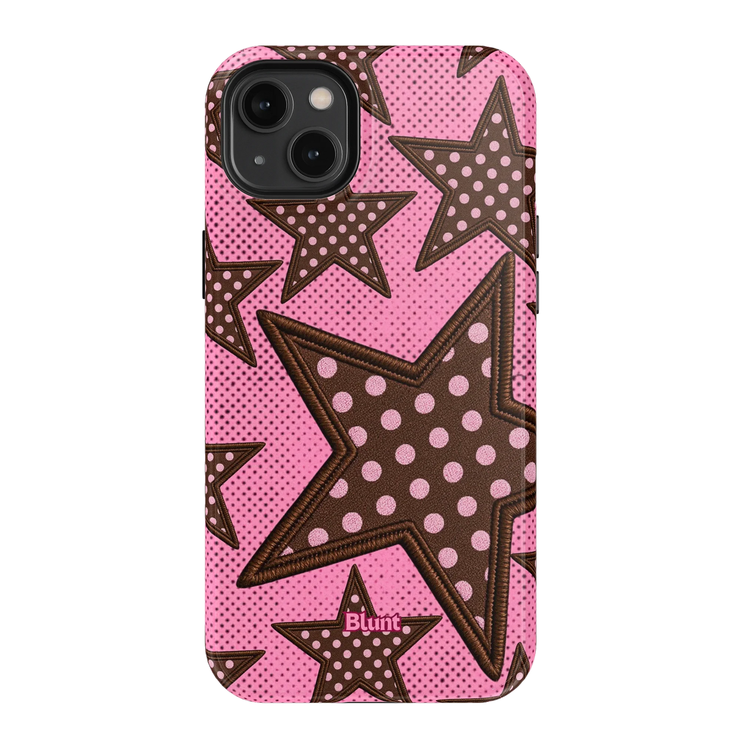 Pink Polka Star iPhone Case