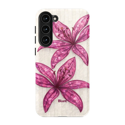 Purple-Floral-Luster-samsung-case-S23 Plus-1