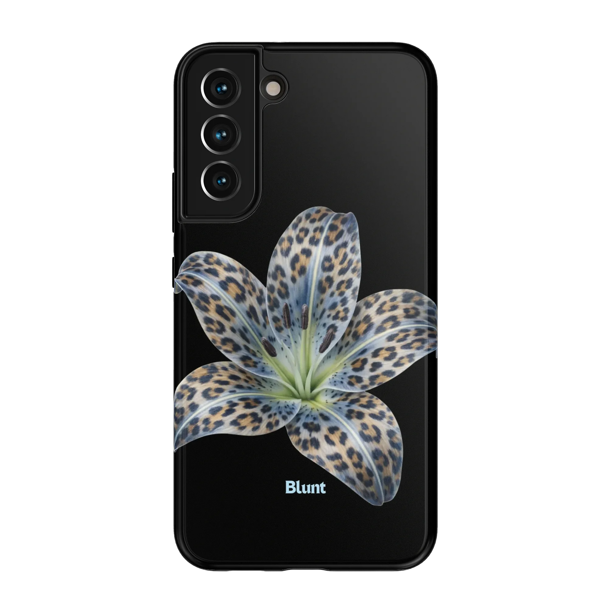 Blue-Leopard-Bloom-samsung-case-Galaxy S22 Plus-1