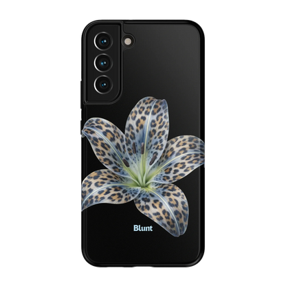 Blue-Leopard-Bloom-samsung-case-Galaxy S22 Plus-1
