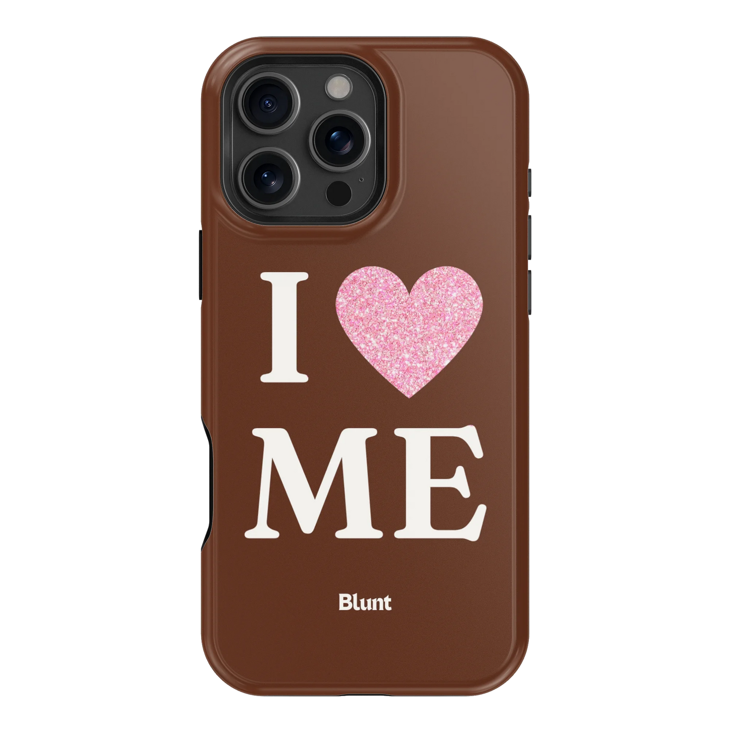 Brown I Love Me iPhone Case