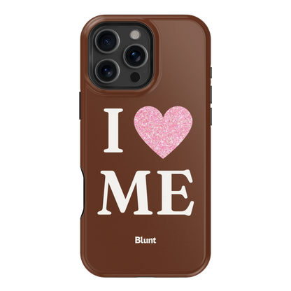 Brown I Love Me iPhone Case