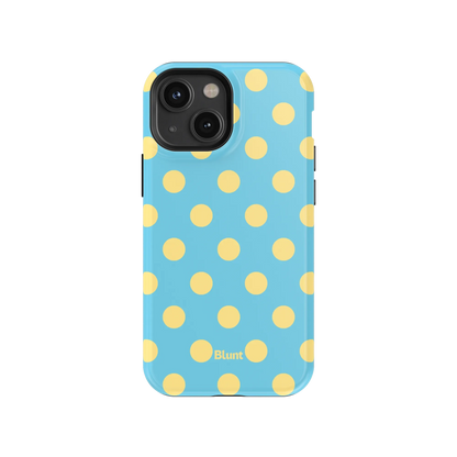 Blue Butter Polka iPhone Case
