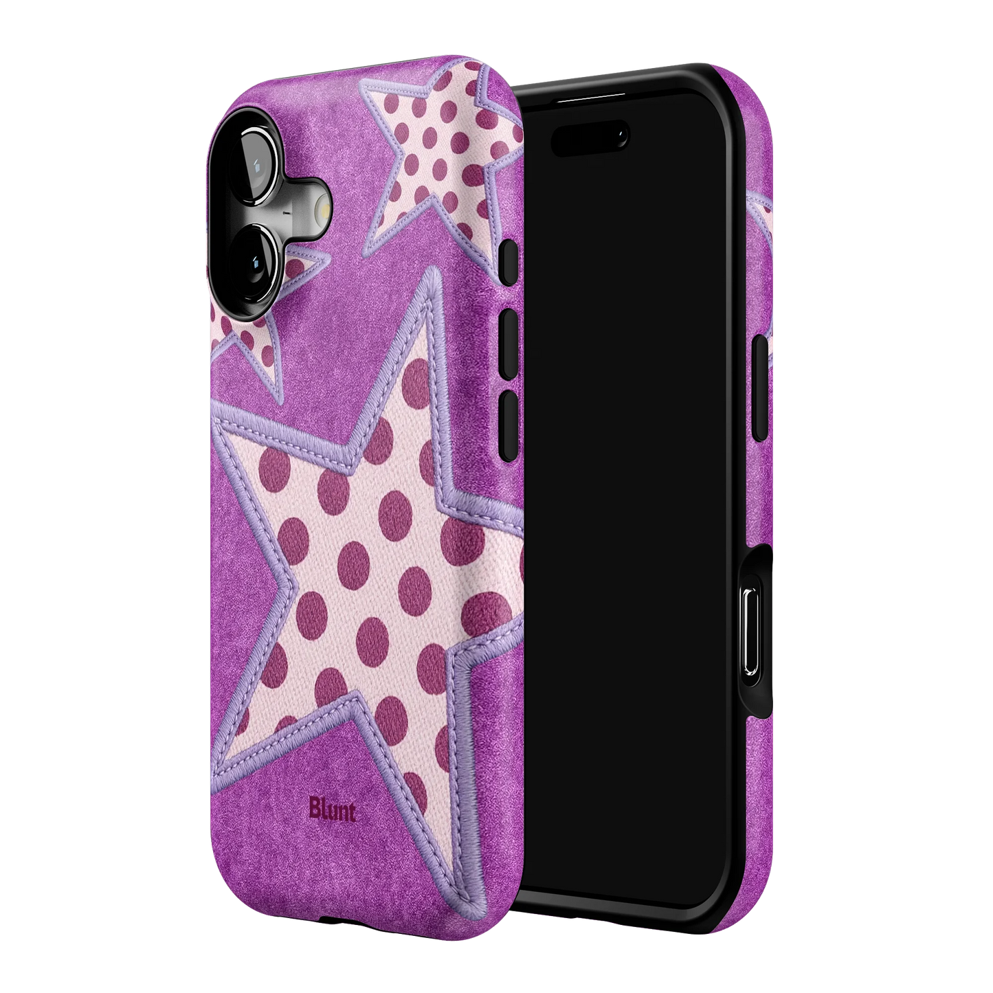Lilac Crush Polka Star iPhone Case