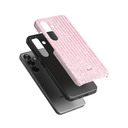 Pink Champagne Stripe Samsung Case