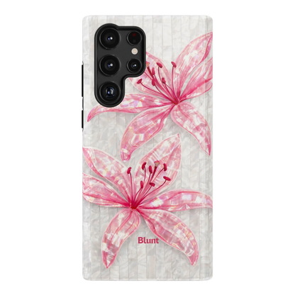 Pink-Floral-Luster-samsung-case-S22 Ultra-1